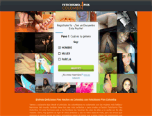 Tablet Screenshot of fetichismopiescolombia.com